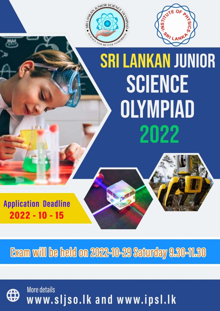 Sri Lankan Junior Science Olympiad 2022 – Institute Of Physics Sri Lanka